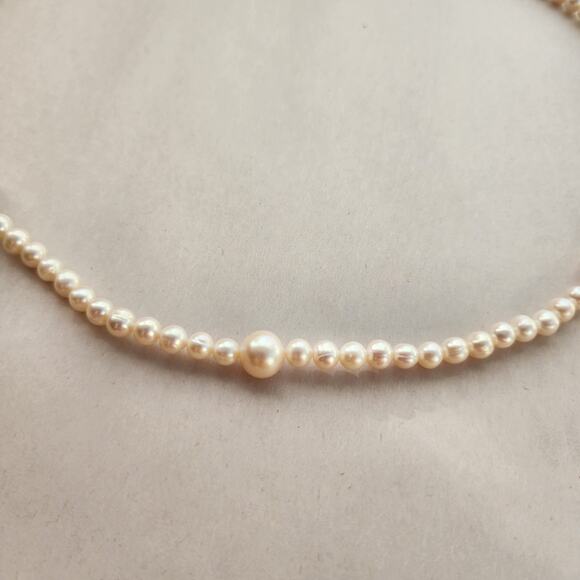 IPS International Pearl Necklace- Sterling Silver 925 Stamped Clasp 22" Beaded - Picture 2 of 12